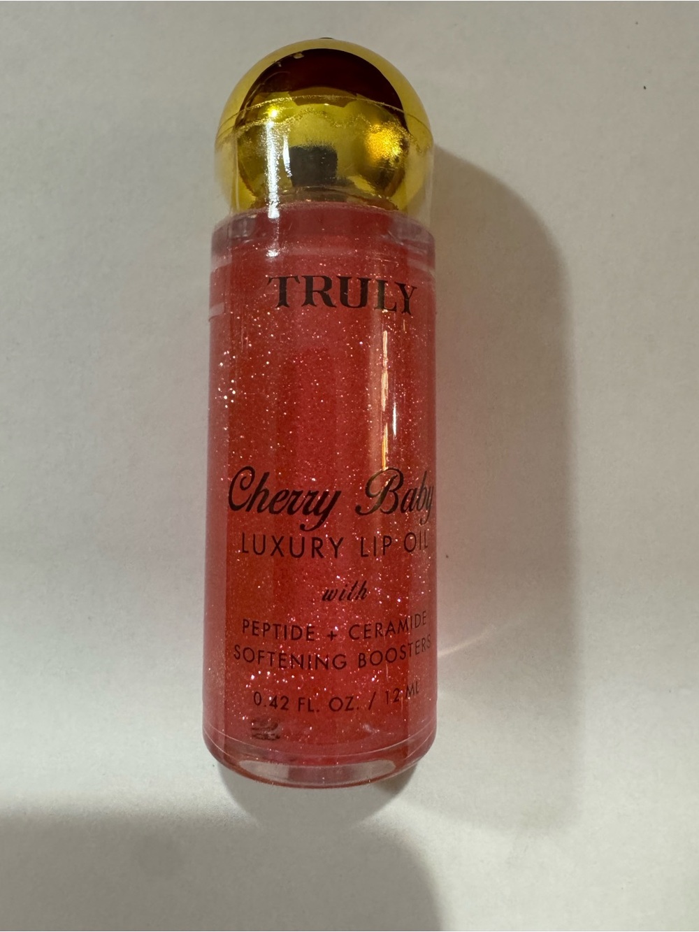 TRULY Cherry Baby Lip Oil - Shimmery Pink-Red